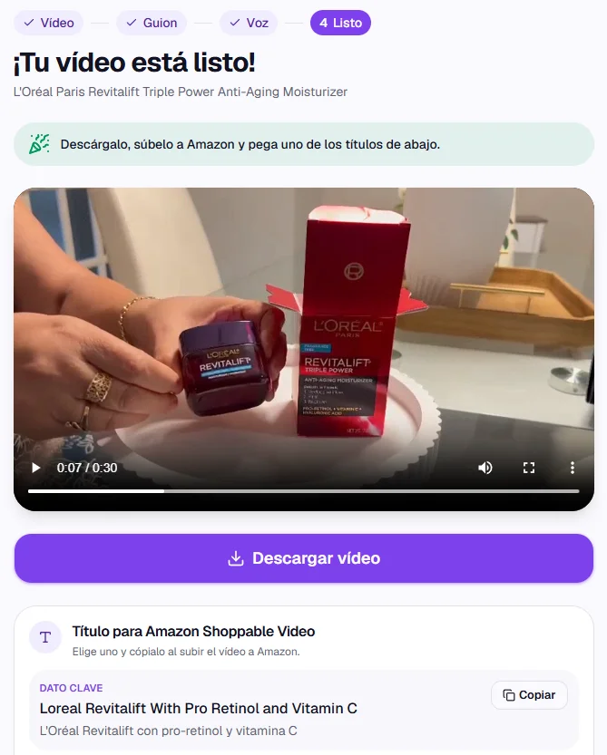 Captura de Dublivo: Tu vídeo, listo en inglés