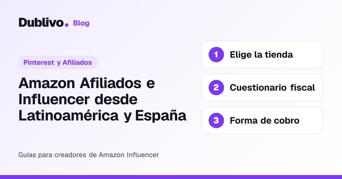 Portada: Amazon Afiliados e Influencer desde Latinoamérica y España