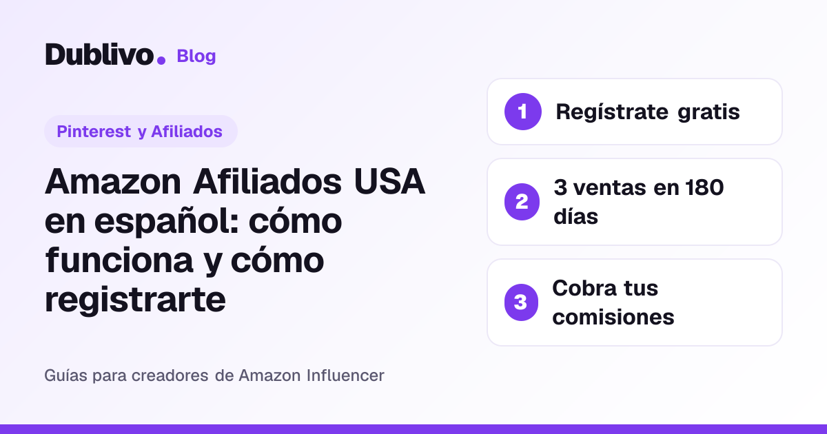 Portada: Amazon Afiliados USA en español: cómo funciona y cómo registrarte