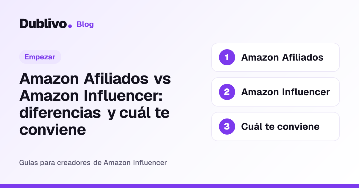 Portada: Amazon Afiliados vs Amazon Influencer: diferencias y cuál te conviene