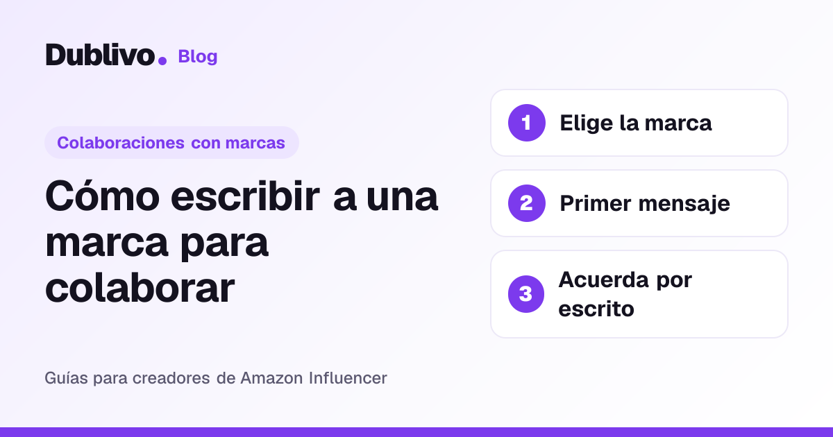 Portada: Cómo escribir a una marca para colaborar