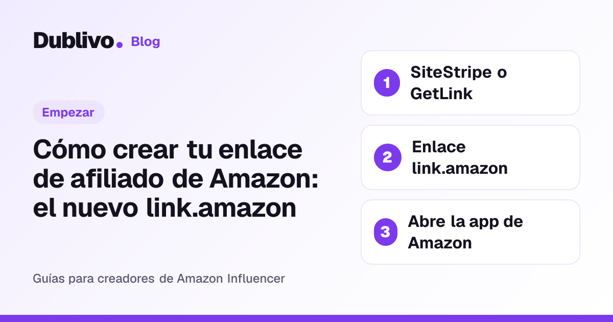 Portada: Cómo crear tu enlace de afiliado de Amazon: el nuevo link.amazon