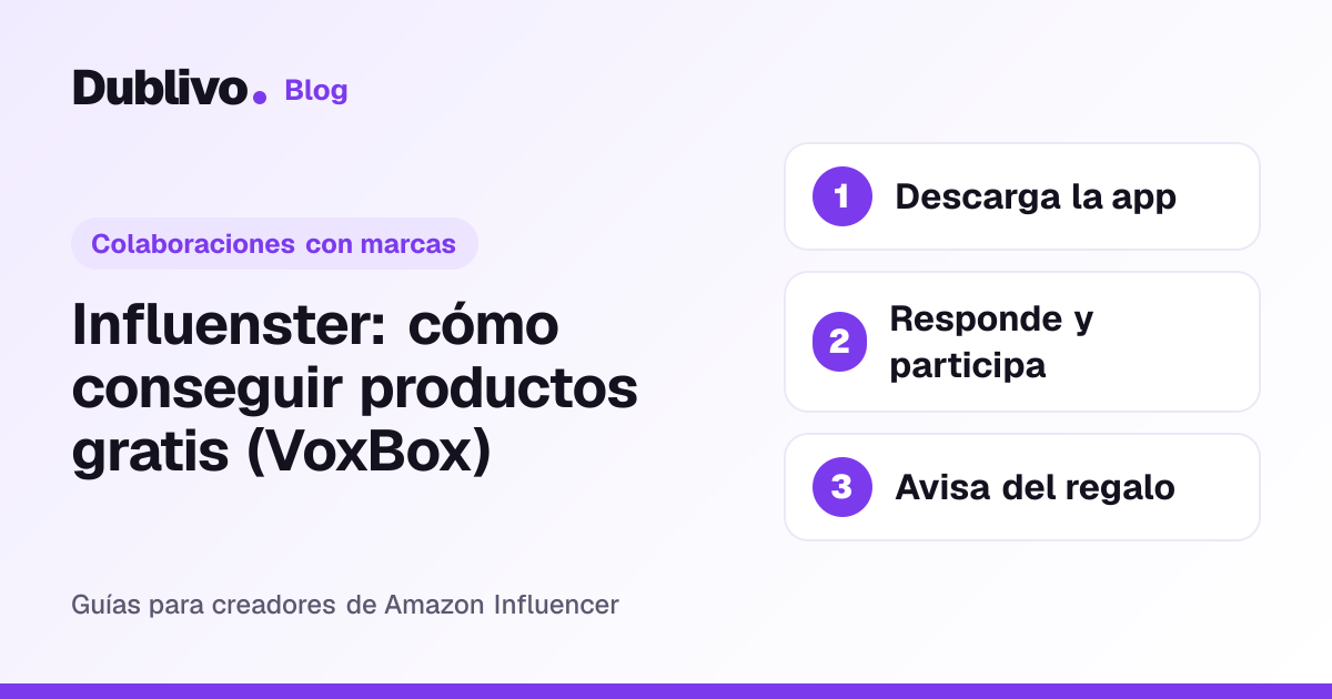 Portada: Influenster: cómo conseguir productos gratis (VoxBox)