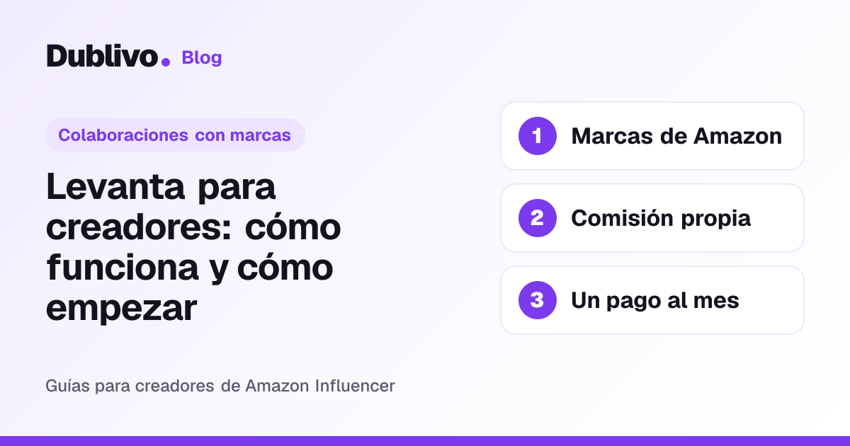 Portada: Levanta para creadores: cómo funciona y cómo empezar