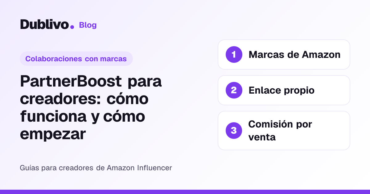 Portada: PartnerBoost para creadores: cómo funciona y cómo empezar