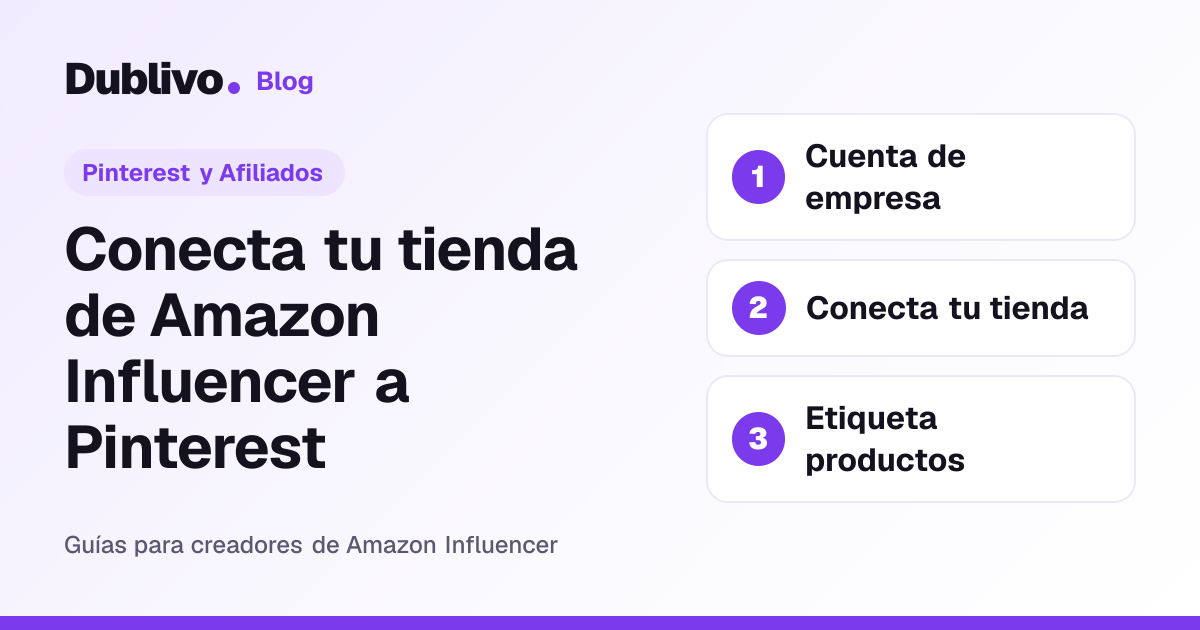 Portada: Conecta tu tienda de Amazon Influencer a Pinterest